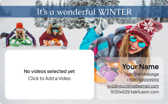 Send A Winter Video Message To Friends & Family With Talk Fusion