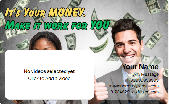 Your Money Video Template From Talk Fusion